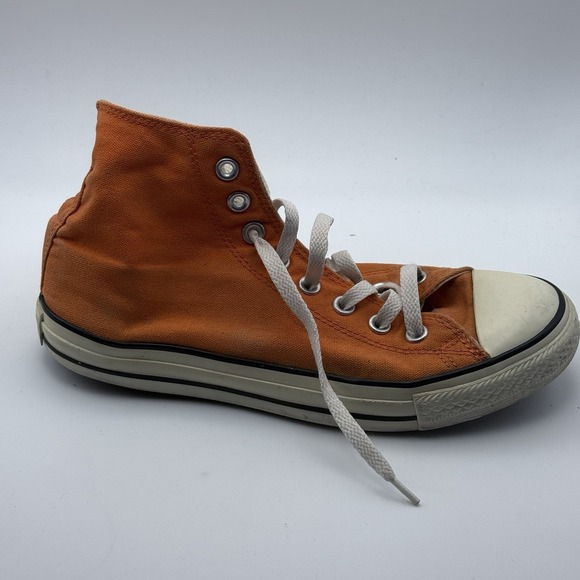 Converse Chuck Taylor All Star Orange High Top Sneakers Mens 7 Womens 9 Canvas - Picture 8 of 9